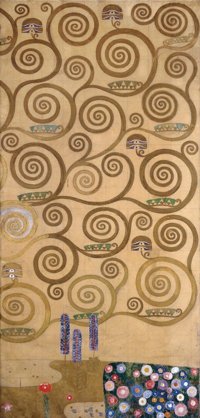Skici k vlysu pro Palais Stoclet v Bruselu (akvarel a tužka na papíře) od Gustav Klimt