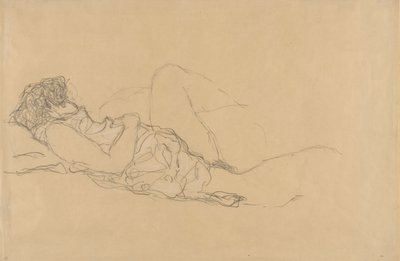 Spící žena od Gustav Klimt