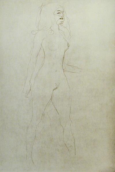 Stojící akt (verze) od Gustav Klimt