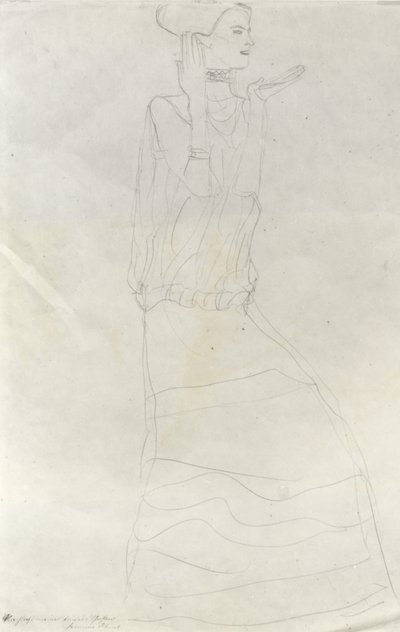 Stojící žena se zdviženýma rukama od Gustav Klimt
