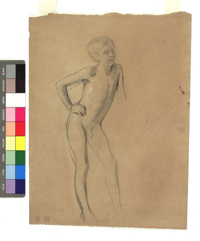 Stehender Knabenakt od Gustav Klimt