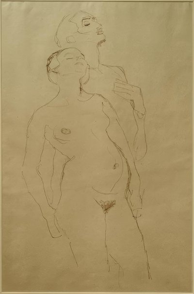 Stojící milenci (studie pro Adama a Evu) od Gustav Klimt