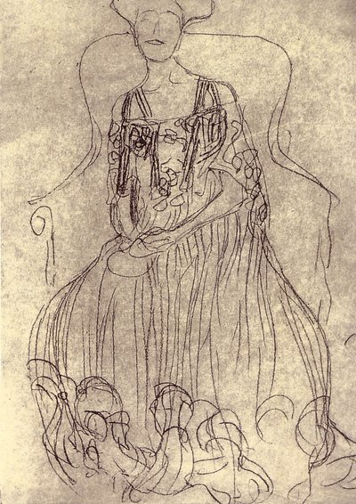 Studie k obrazu Portrét Adele Bloch-Bauer I od Gustav Klimt