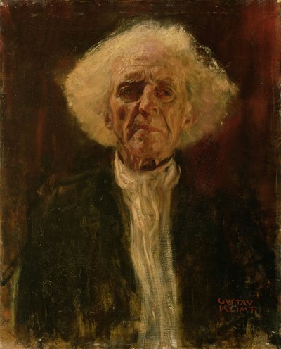 Studie hlavy slepce od Gustav Klimt