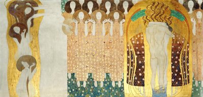 Beethovenův vlys, Detail: The Arts, Chorus of Paradise, Embrace, 1902 od Gustav Klimt