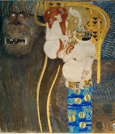 Beethovenův vlys, detail od Gustav Klimt