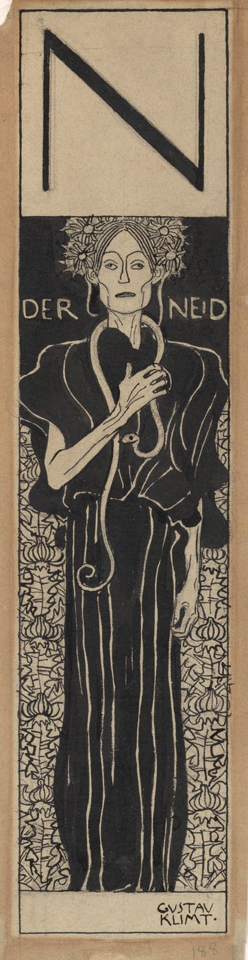Závist, 1898. od Gustav Klimt