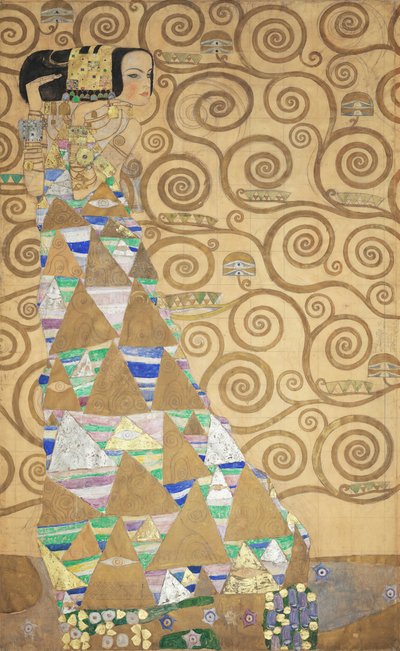 Stoclet Frieze, Detail: The Expectation, 1905-1909. od Gustav Klimt