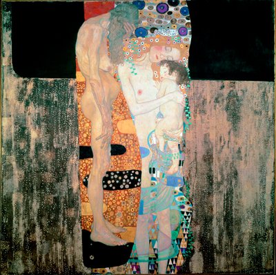 Tři věky ženy obraz Gustava Klimta (1862-1918) 1905 Rozm. 180x180 cm Řím, Galleria Nazionale d