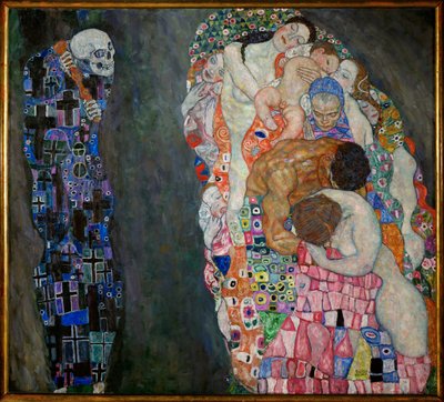 Tod und Leben, dokončeno 1915 (olej na plátně) od Gustav Klimt