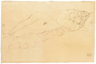 Dva ležící akty, kolem roku 1913 od Gustav Klimt