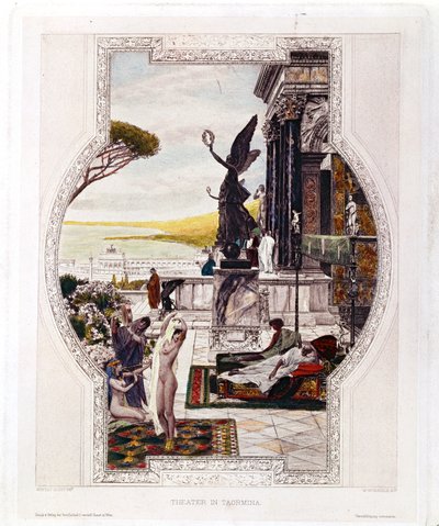 Vídeňské Burgtheater (Dvorní divadlo) od Gustav Klimt