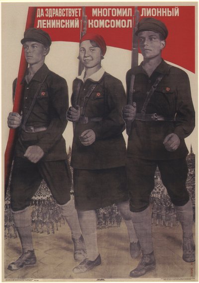 Ať žije mnohamilionový leninistický Komsomol, 1932 od Gustav Klutsis
