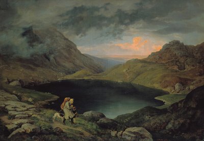 Jezero v Riesengebirge, 1839 od Gustav Karl Ludwig Richter