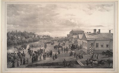 Přehlídka Chevalier Gardes Throwgh Krasnoye Selo, 1848 od Gustav Schwarz