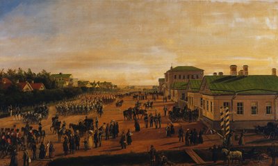 Car Nicholas se vrací z vojenské přehlídky v Krasnoe Selo, 1848 od Gustav Schwarz