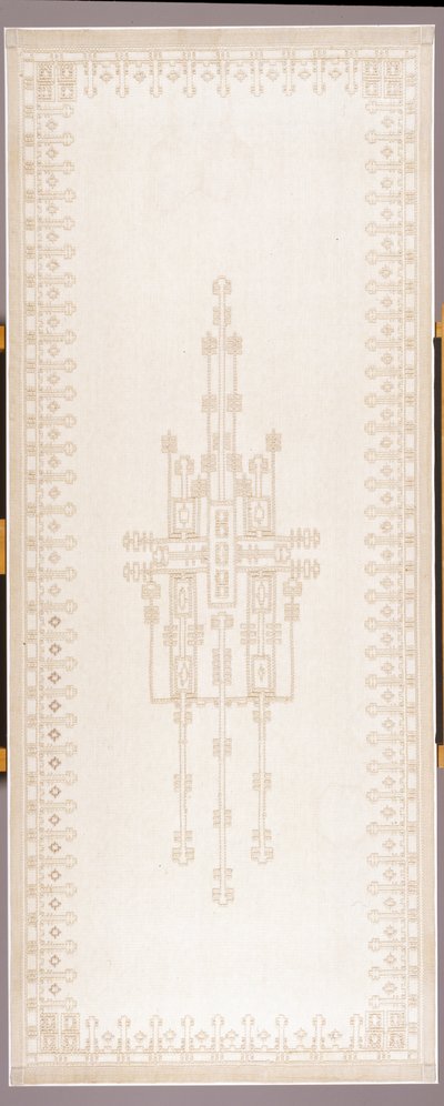 Záclonový panel, cca 1908 (bavlna a len) od Gustav Stickley