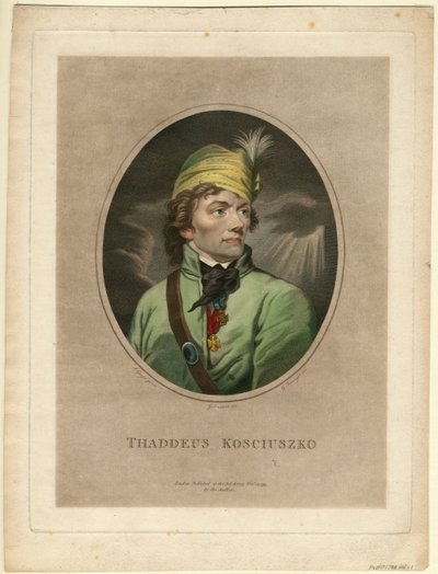 Portrét Tadeusze Kosciuszka 1746-1817, 1795 od Gustav Taubert