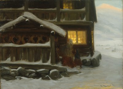 Vánoční hosté (olej na plátně) od Gustav Wentzel
