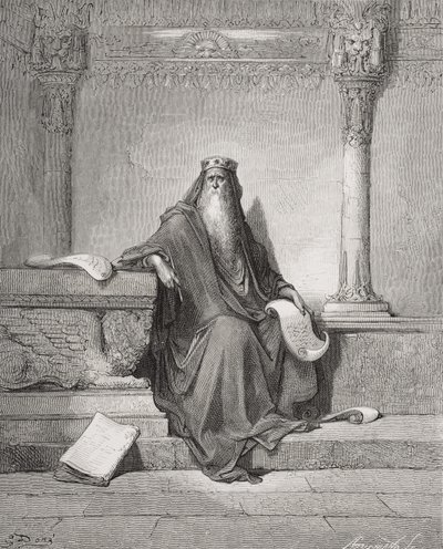 Solomon, ilustrace z Doreovy „Svaté bible“ od Gustave (after) Dore