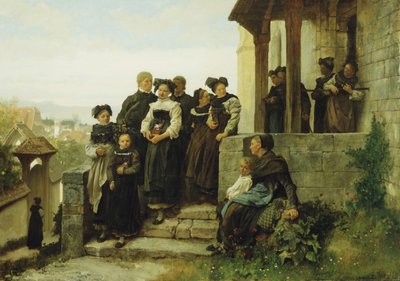 Po protestantské bohoslužbě, 1872 od Gustave Brion