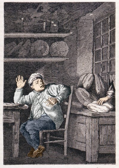 Le vol de Jean Valjean - v „“Les Misérables“ od Victora Huga, ill. od Brion, ed. Hetzel a Lacroix od Gustave Brion