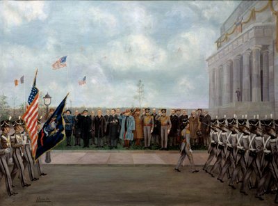 „Marechal Joffre na misi ve Washingtonu“ od Gustava Brocka (1881-1945). 1917 (olej na plátně) od Gustave Brock
