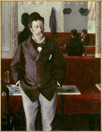 V kavárně Obraz Gustava Caillebotteho (1848-1894) 1880 Ne. 1,53x1,14 m Rouen, musee des Beaux Arts od Gustave Caillebotte