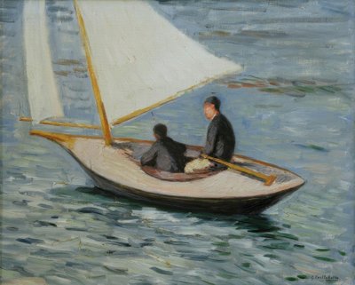 Plachetnice na Seině od Gustave Caillebotte