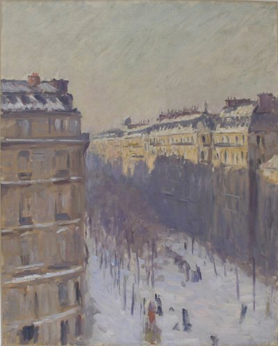 Boulevard Haussmann, sněhový efekt, 1879-1881. od Gustave Caillebotte