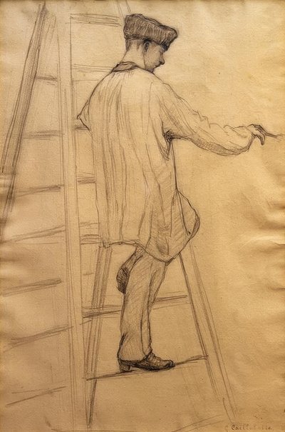 Studium pro malíře pokojů od Gustave Caillebotte