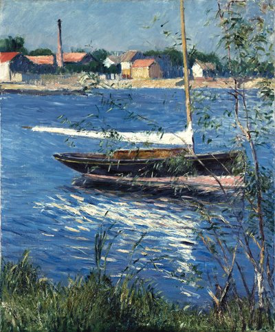 Francouzsky: Bateau au mouillage sur la Seine à Argenteuil Loď zakotvená na Seině v Argenteuil od Gustave Caillebotte