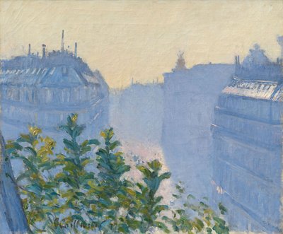 Němčina:  Halévy, pohled z balkónu Rue Halévy, pohled z balkónu od Gustave Caillebotte