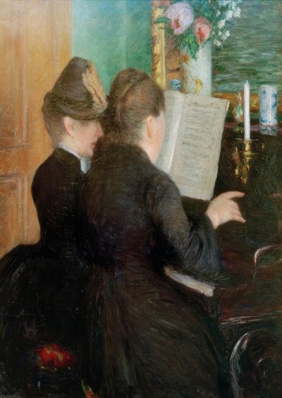 Lekce klavíru od Gustave Caillebotte