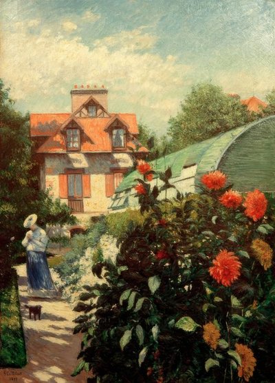 Zahrada, Petit Gennevilliers (Les dahlias, jardin du Peti od Gustave Caillebotte