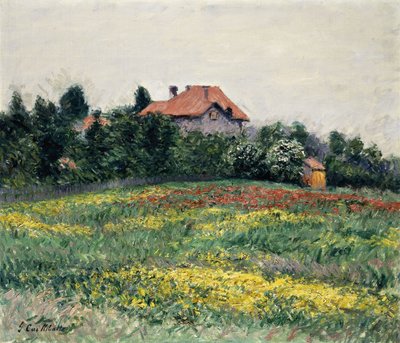 Normandský venkov; Krajina v Normandii, 1884 od Gustave Caillebotte