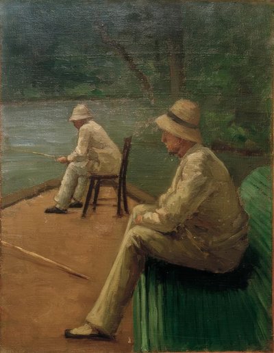 Rybáři na březích Yerres od Gustave Caillebotte