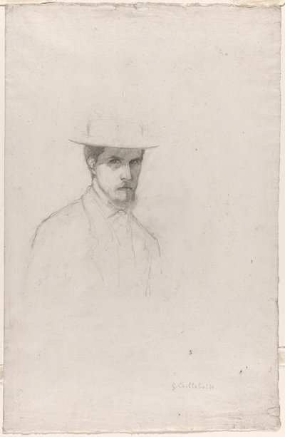 Autoportrét s kloboukem od Gustave Caillebotte