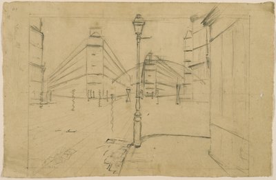 Studie pro Paris Street; Deštivý den od Gustave Caillebotte