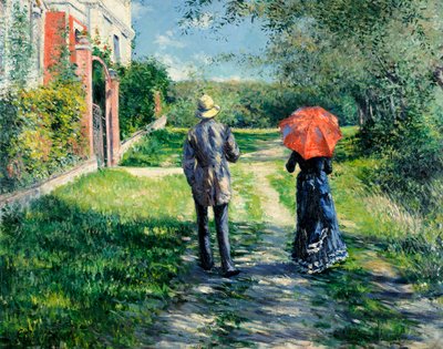 Cesta do kopce od Gustave Caillebotte