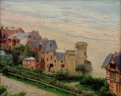 Trouville, pláž a vily od Gustave Caillebotte