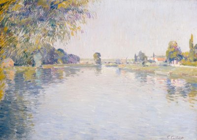 Pohled na Seinu a břeh Argenteuil směrem k Pont de od Gustave Caillebotte