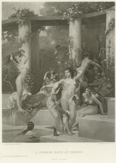 Letní koupel v Pompejích (hlubotisk) od Gustave Clarence Rodolphe Boulanger