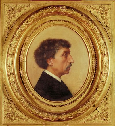 Charles Garnier, architekt, jehož plány na novou ... od Gustave Clarence Rodolphe Boulanger