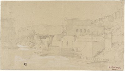 Italské město na řece od Gustave Clarence Rodolphe Boulanger