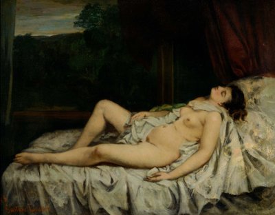 Spící akt od Gustave Courbet