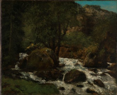 Potok v lese, Jura, kolem roku 1865 (olej na plátně) od Gustave Courbet