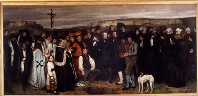 Pohřeb v Ornans. Obraz Gustava Courbeta (1819-1877) od Gustave Courbet