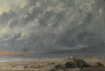 Plážová scéna od Gustave Courbet