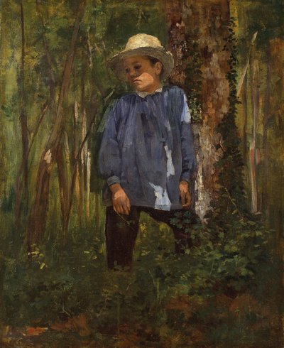 Chlapec v lese, asi 1860 (olej na plátně) od Gustave Courbet